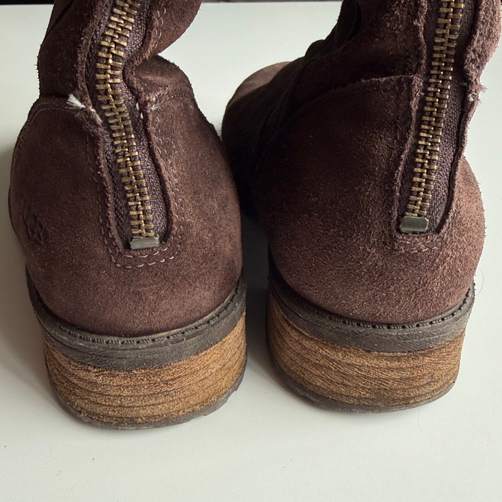 UGG brown suede riding knee high Seldon boots zip up 8.5 - Picture 11 of 16